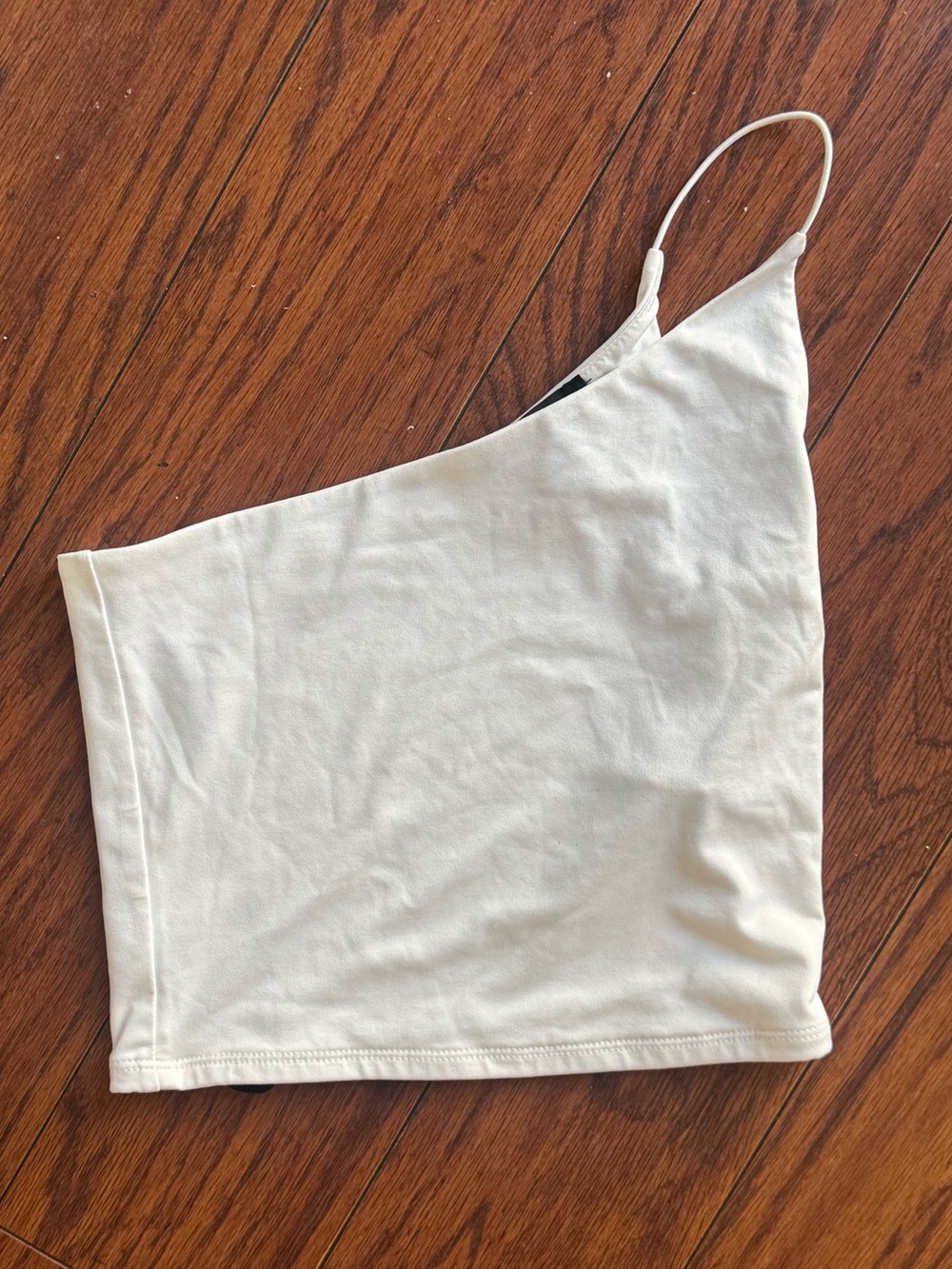 Forever 21 White One-Shoulder Crop Top - Picture 2 of 4